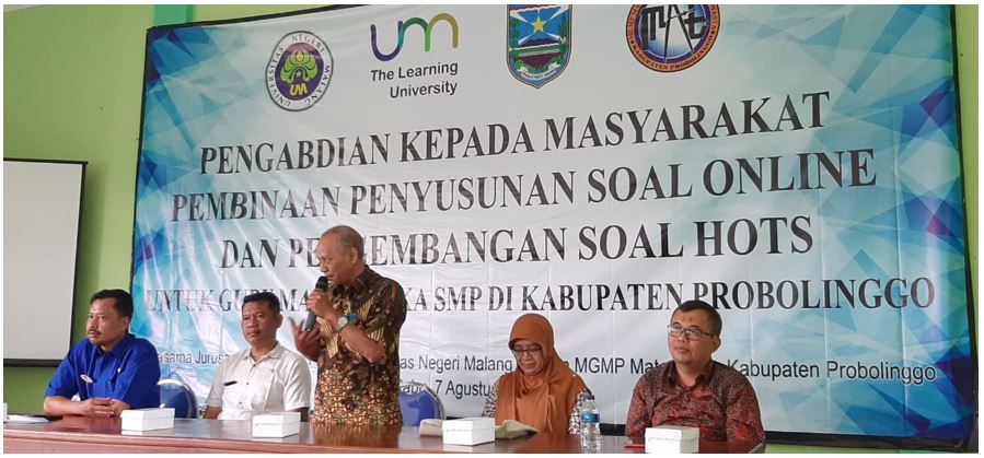 Pembinaan Penyusunan Soal Online dan Pengembangan Soal HOTS untuk Guru SMP di Kabupaten Probolinggo
