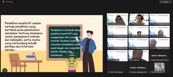 Kegiatan Seminar Nasional pendidikan dengan judul materi yang disampaikan ‘’Strategi Menulis Riset Kualitatif’’ untuk Memenuhi Tujuan Pembangungan Berkelanjutan (SDG’s) tujuan Pendidikan Berkualitas