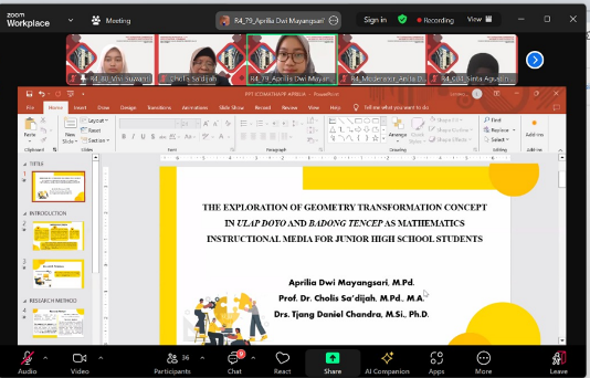 Publikasi Hasil Tesis Mahasiswa S2 Pendidikan Matematika FMIPA UM tentang eksplorasi konsep Geometri Transformasi dari Motif Kerajinan Ulap Doyo dan Badong Tencep,  Tenggarong, Kalimantan Timur